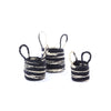 Set of Three Small Black & Natural Sisal Rope Escarpment Baskets