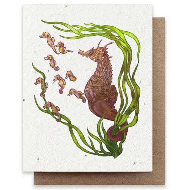 Seahorse Father Plantable Herb Seed Card