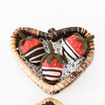 Handmade Felt Chocolate Covered Strawberry Trio